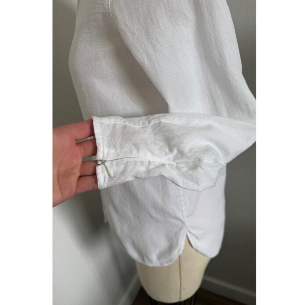 Massimo Dutti | White Cotton L/S Blouse Size 2/XS - Picture 5 of 11